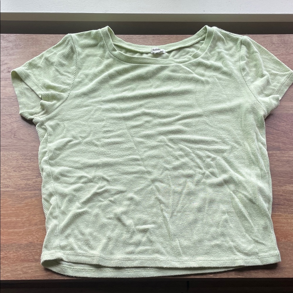 Light green garage tee